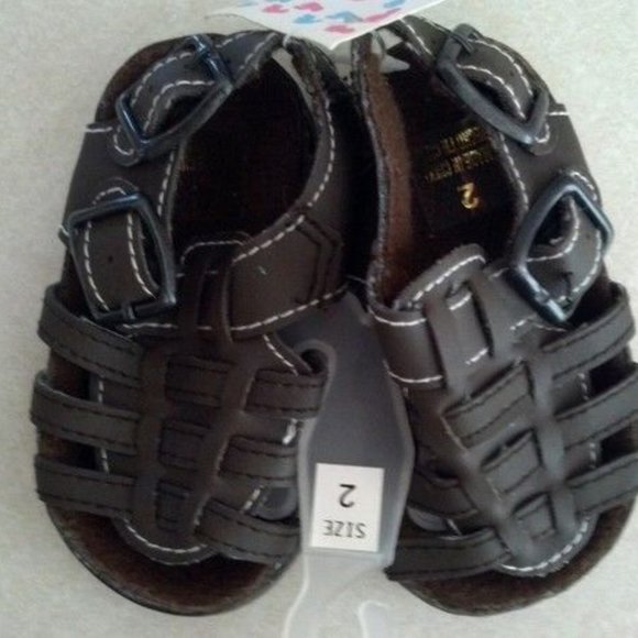 Baby Girl's Size 2 Infant Brown Sandals NWT - Picture 7 of 7
